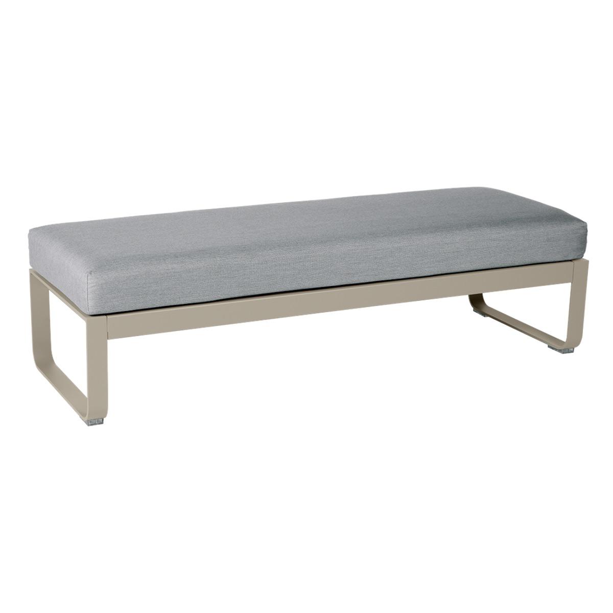 Banquette 2 places BELLEVIE Fermob muscade-Gris flanelle
