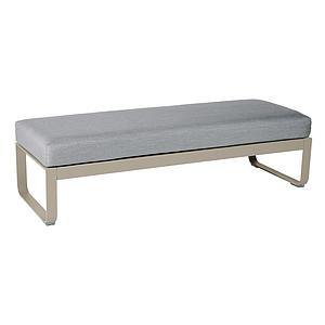 Banquette 2 places BELLEVIE Fermob muscade-Gris flanelle