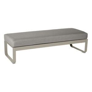 Banquette 2 places BELLEVIE Fermob muscade-taupe grisé 