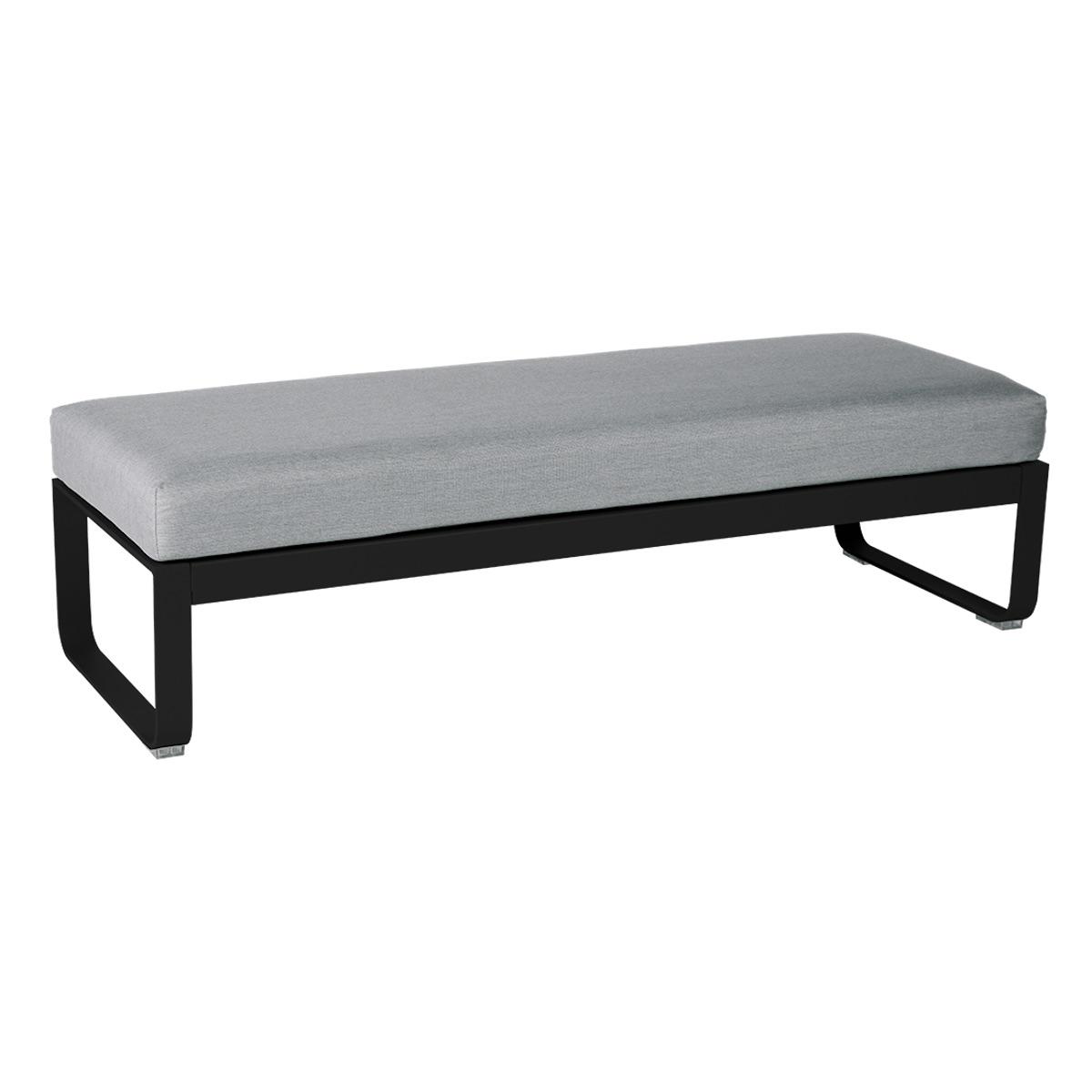 Banquette 2 places BELLEVIE Fermob noir réglisse-Gris flanelle