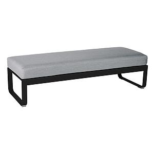 Banquette 2 places BELLEVIE Fermob noir réglisse-Gris flanelle