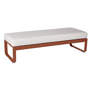 Banquette 2 places BELLEVIE Fermob ocre rouge-Blanc grisé