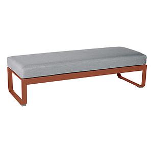 Banquette 2 places BELLEVIE Fermob ocre rouge-Gris flanelle
