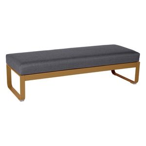 Banquette 2 places BELLEVIE Fermob pain d'épices-gris graphite
