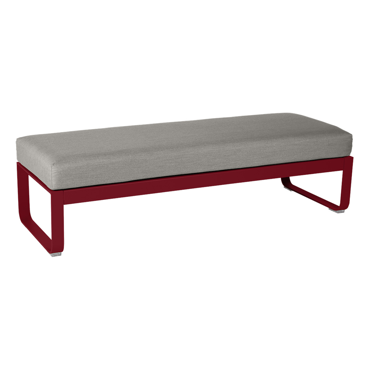 Banquette 2 places BELLEVIE Fermob piment-taupe grisé 