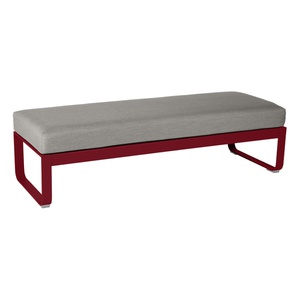 Banquette 2 places BELLEVIE Fermob piment-taupe grisé 