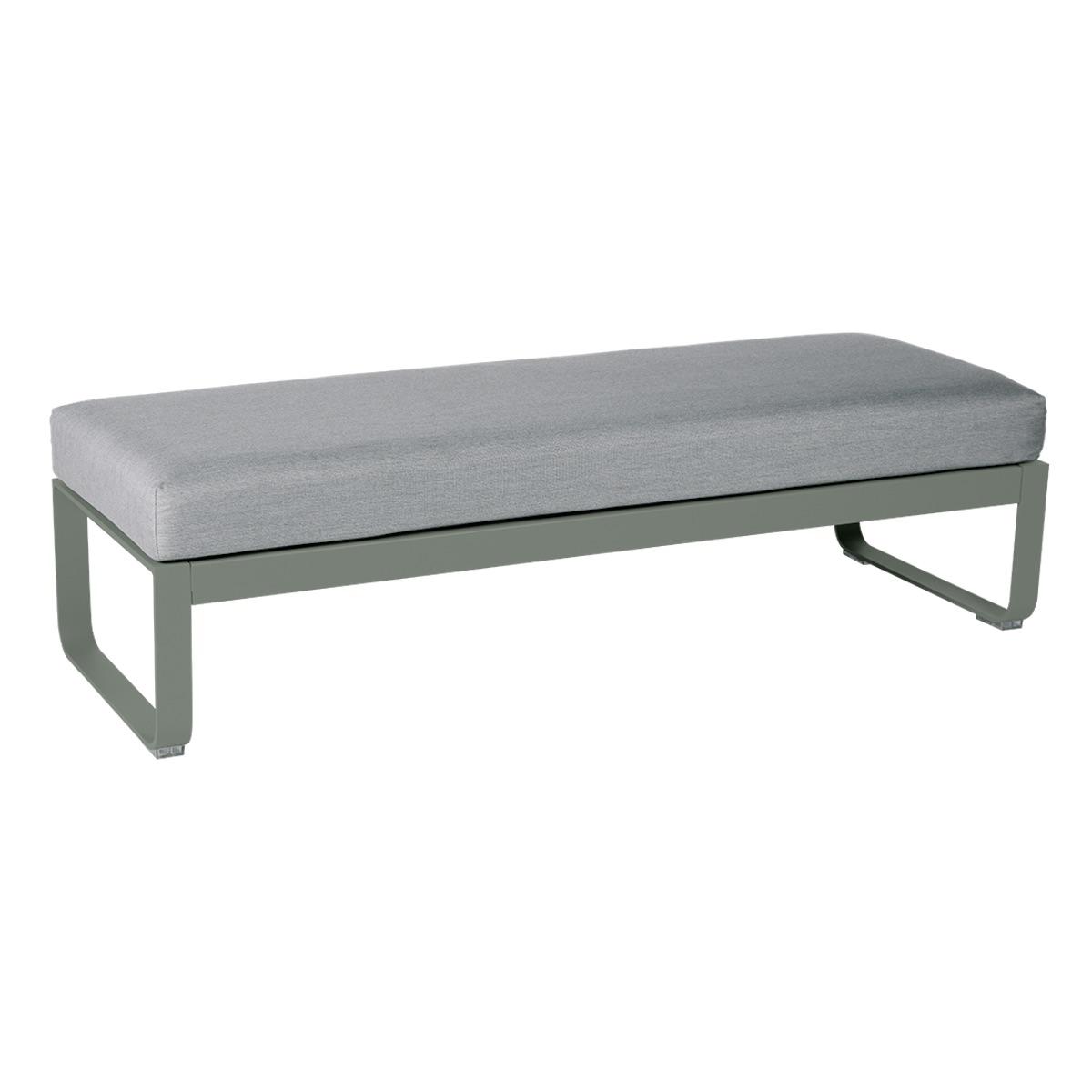 Banquette 2 places BELLEVIE Fermob romarin-Gris flanelle