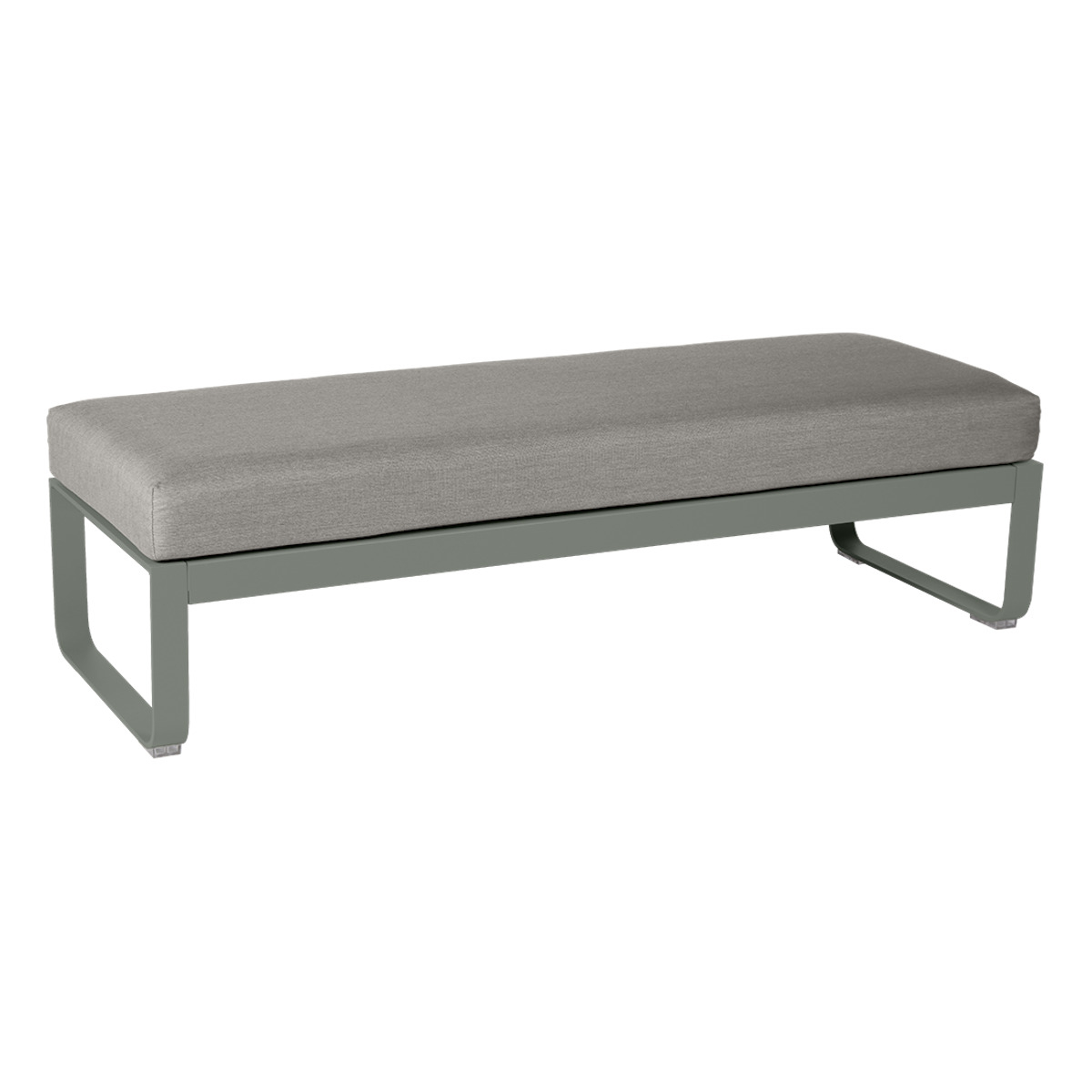 Banquette 2 places BELLEVIE Fermob romarin-taupe grisé 