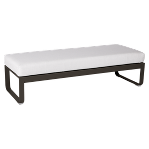 Banquette 2 places BELLEVIE Fermob tonka-blanc grisé 