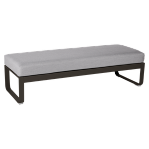 Banquette 2 places BELLEVIE Fermob tonka-gris flanelle