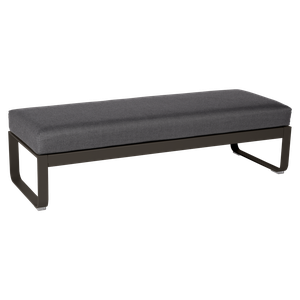 Banquette 2 places BELLEVIE Fermob tonka-gris graphite