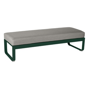 Banquette 2 places BELLEVIE Fermob vert cèdre-taupe grisé 
