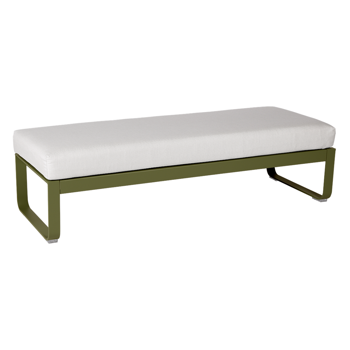 Banquette 2 places BELLEVIE Fermob vert pesto-Blanc grisé