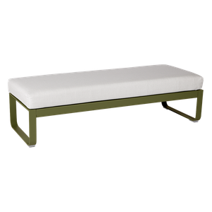 Banquette 2 places BELLEVIE Fermob vert pesto-Blanc grisé