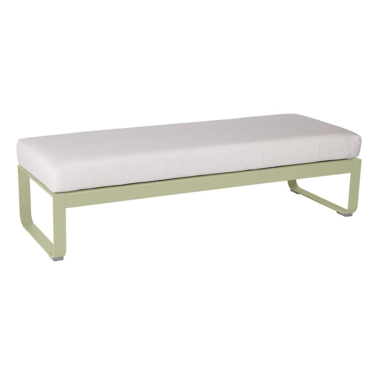 Banquette 2 places BELLEVIE Fermob vert tilleul-Blanc grisé