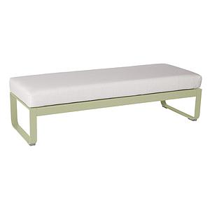 Banquette 2 places BELLEVIE Fermob vert tilleul-Blanc grisé