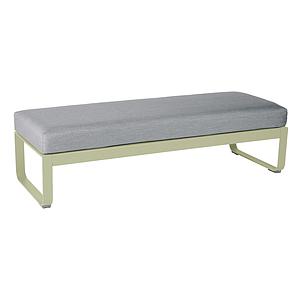 Banquette 2 places BELLEVIE Fermob vert tilleul-Gris flanelle
