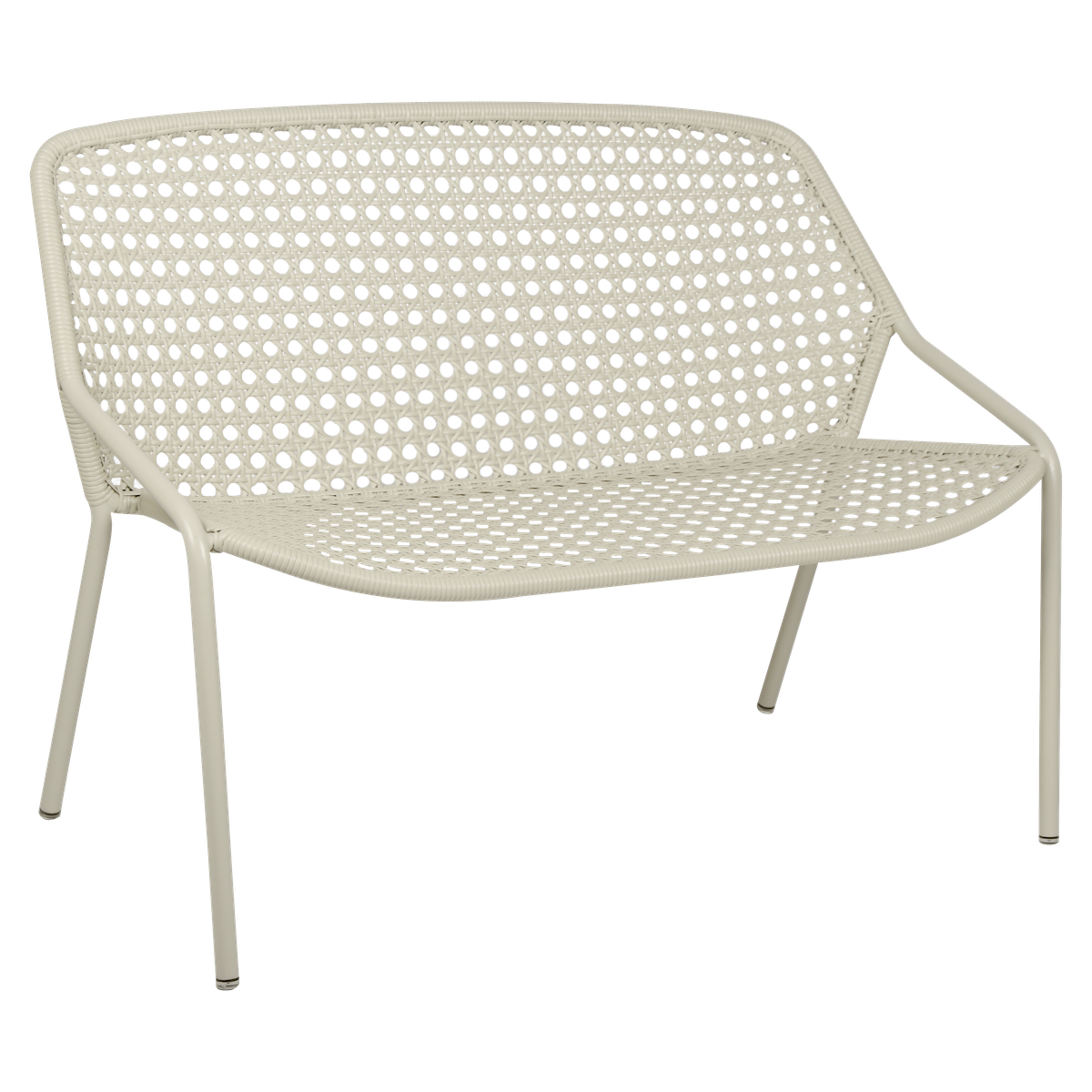 Banquette 2 places CROISETTE Fermob gris argile 