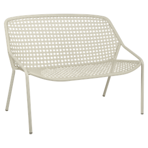 Banquette 2 places CROISETTE Fermob gris argile 