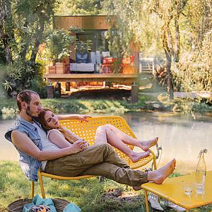 Banquette 2 places CROISETTE Fermob miel