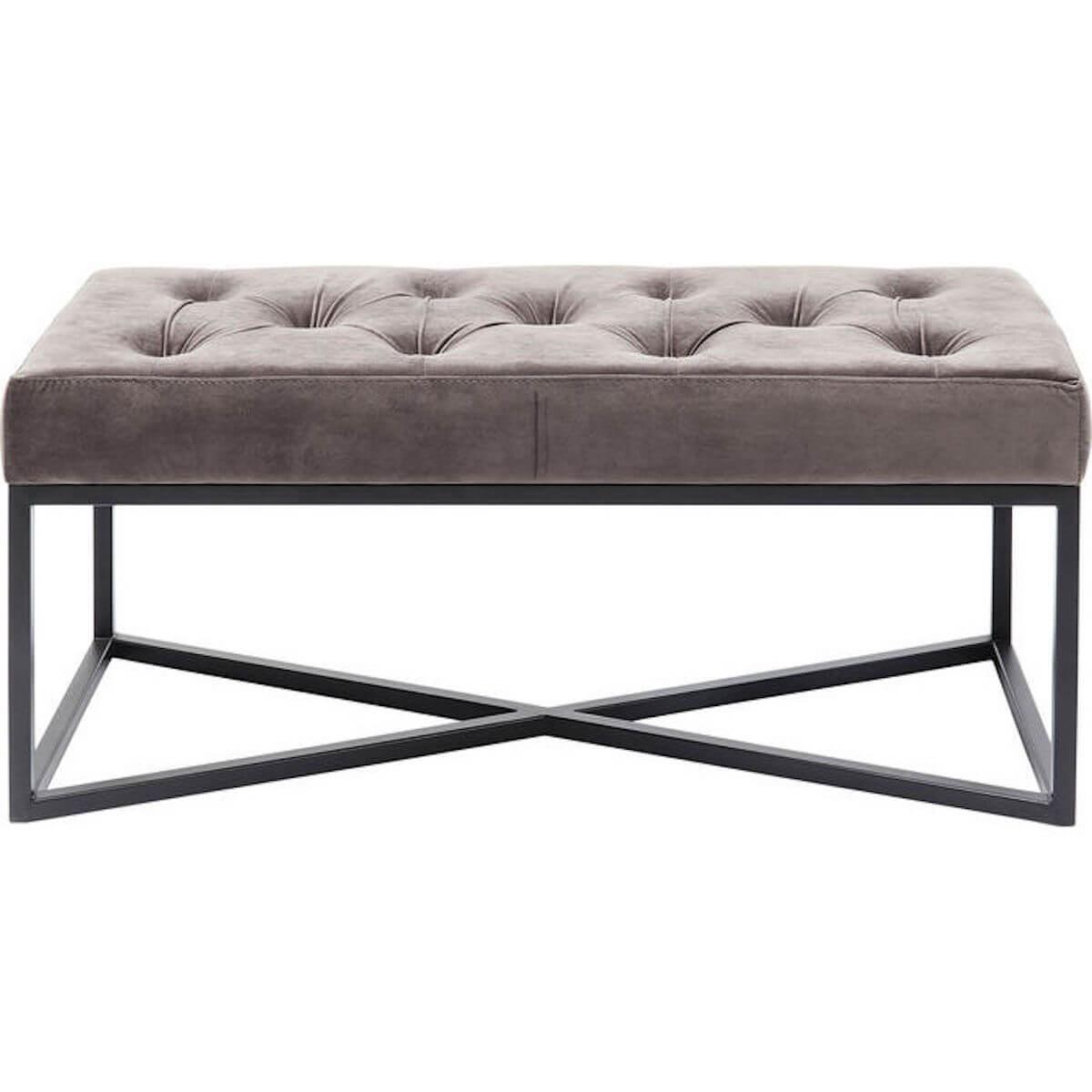 Banquette 90x40cm CROSSOVER Kare Design gris-noir