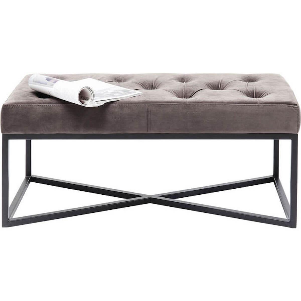 Banquette 90x40cm CROSSOVER Kare Design gris-noir