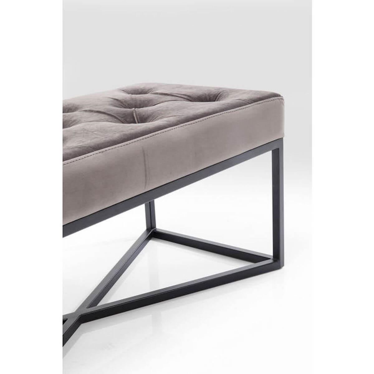 Banquette 90x40cm CROSSOVER Kare Design gris-noir