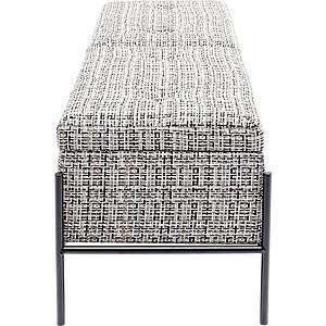 Banquette Buttons Storage Kare Design blanc-noir