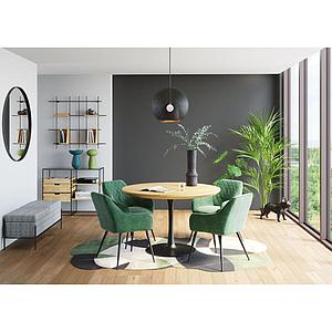 Banquette Buttons Storage Kare Design blanc-noir