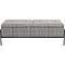 Banquette Buttons Storage Kare Design blanc-noir