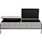 Banquette Buttons Storage Kare Design blanc-noir