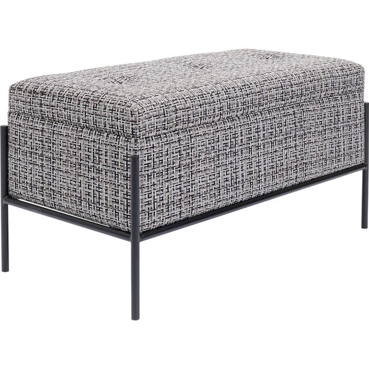 Banquette BUTTONS STORAGE Kare Design noir-blanc