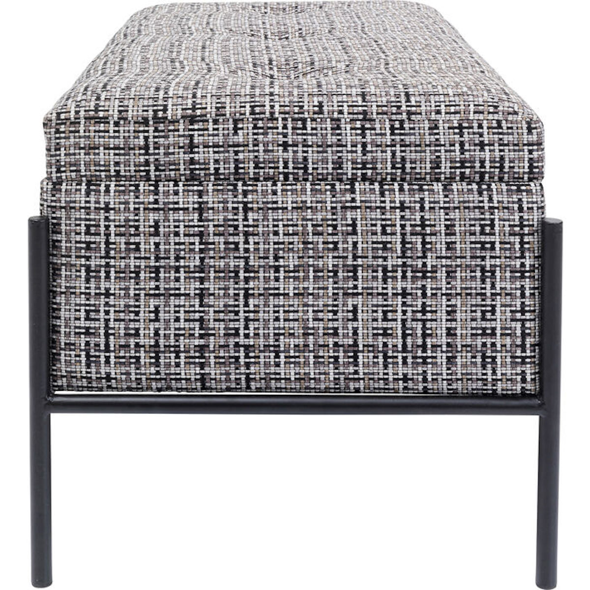 Banquette BUTTONS STORAGE Kare Design noir-blanc