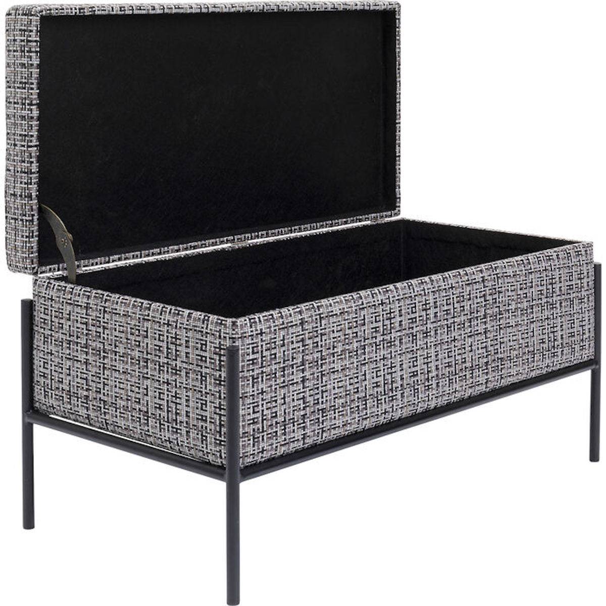 Banquette BUTTONS STORAGE Kare Design noir-blanc