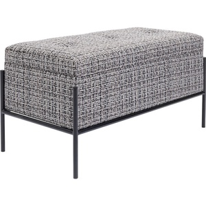 Banquette BUTTONS STORAGE Kare Design noir-blanc