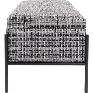 Banquette BUTTONS STORAGE Kare Design noir-blanc
