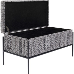 Banquette BUTTONS STORAGE Kare Design noir-blanc