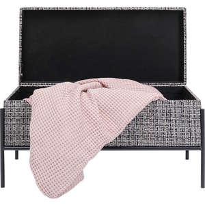 Banquette BUTTONS STORAGE Kare Design noir-blanc
