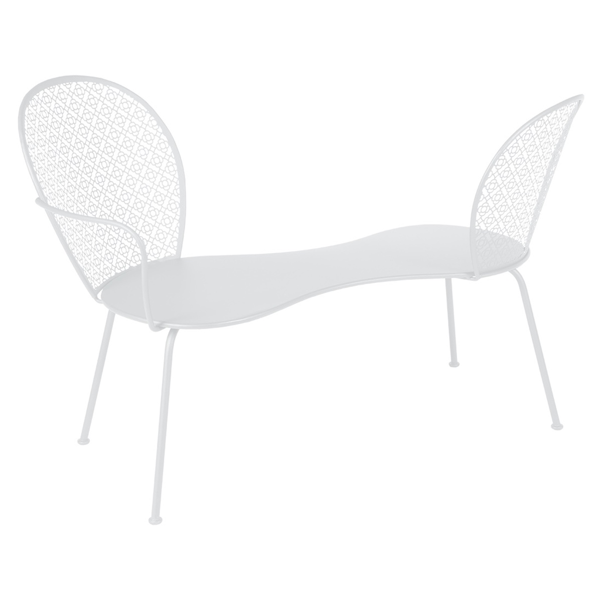 Banquette conversation LORETTE Fermob blanc coton
