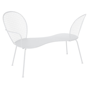 Banquette conversation LORETTE Fermob blanc coton