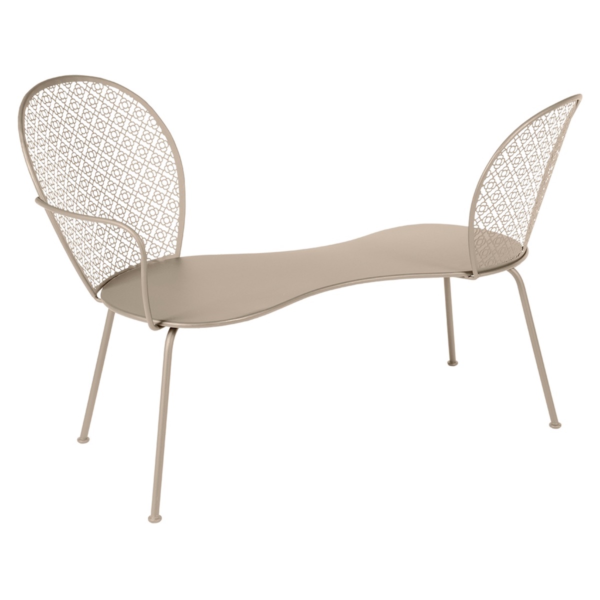 Banquette conversation LORETTE Fermob brun muscade