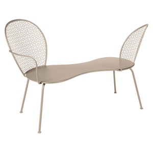 Banquette conversation LORETTE Fermob brun muscade