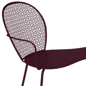 Banquette conversation LORETTE Fermob cerise noir