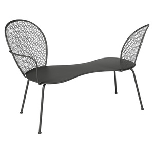Banquette conversation LORETTE Fermob gris carbone