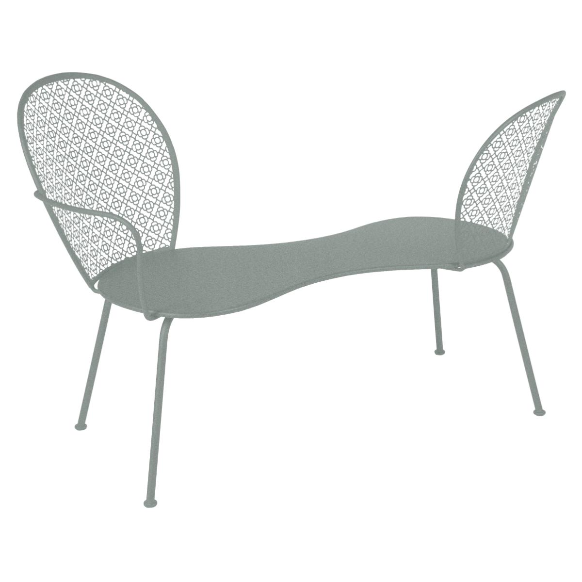 Banquette conversation LORETTE Fermob gris lapilli