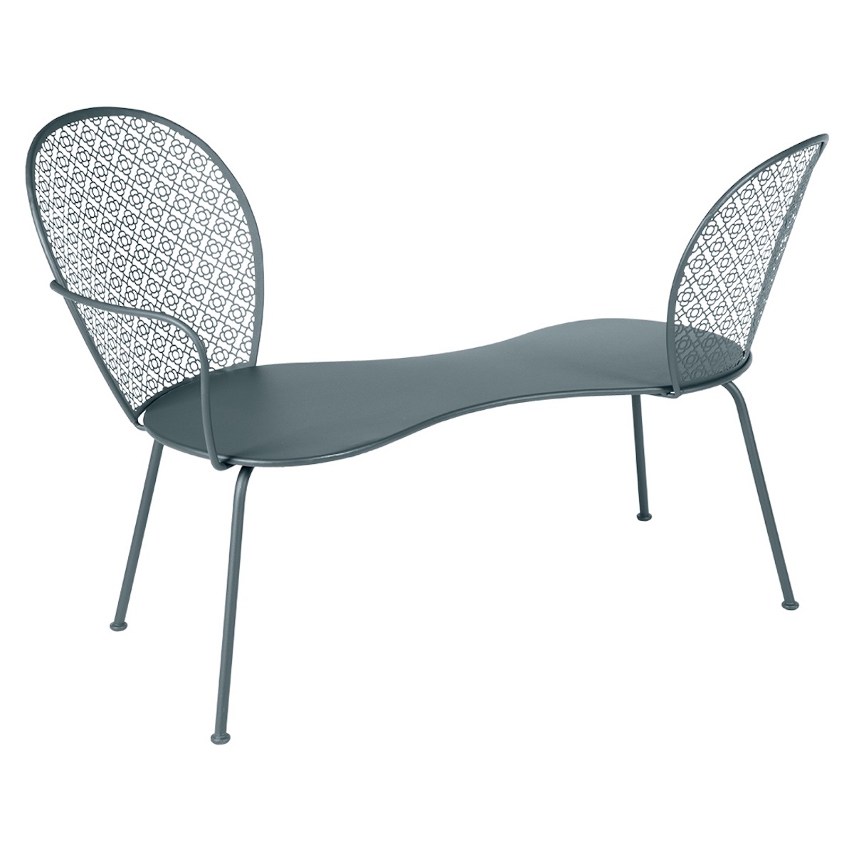 Banquette conversation LORETTE Fermob gris orage