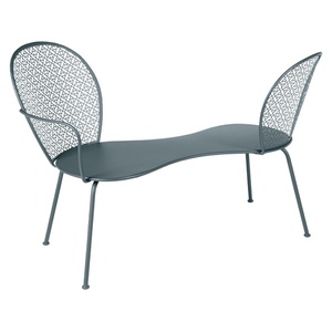 Banquette conversation LORETTE Fermob gris orage