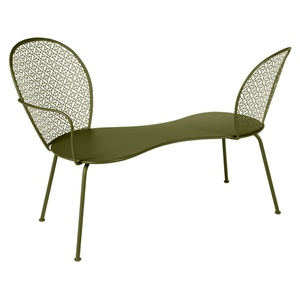 Banquette conversation LORETTE Fermob vert pesto
