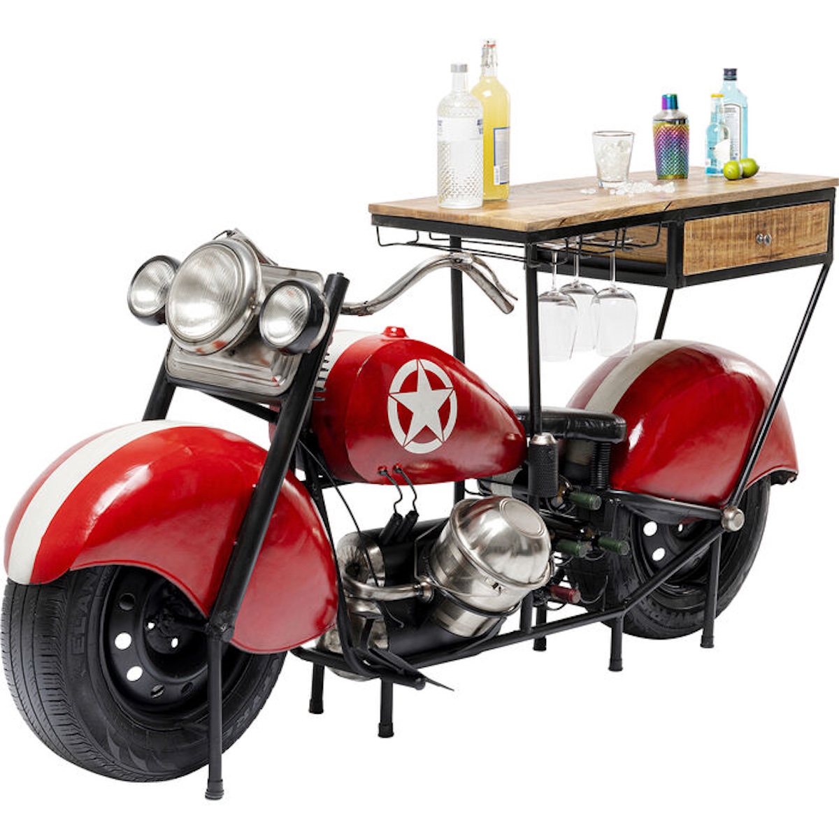 Bar MOTORBIKE Kare Design rouge