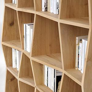 Bibliothèque Z Ethnicraft large chêne